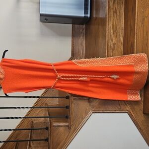 Extremely Rare Vintage St. John Knits Sleeveless Maxi Dress w/ Braided Tie Belt